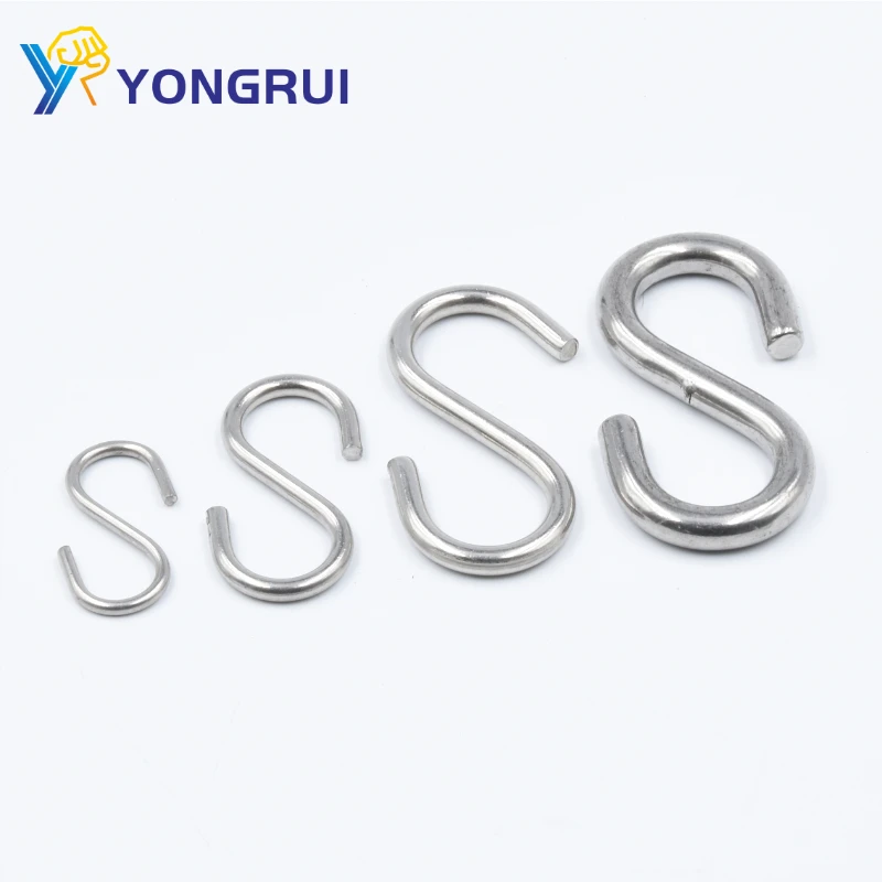 Top Quality M2-M8 Stainless Steel Rigging Hardware S Shaped Hook