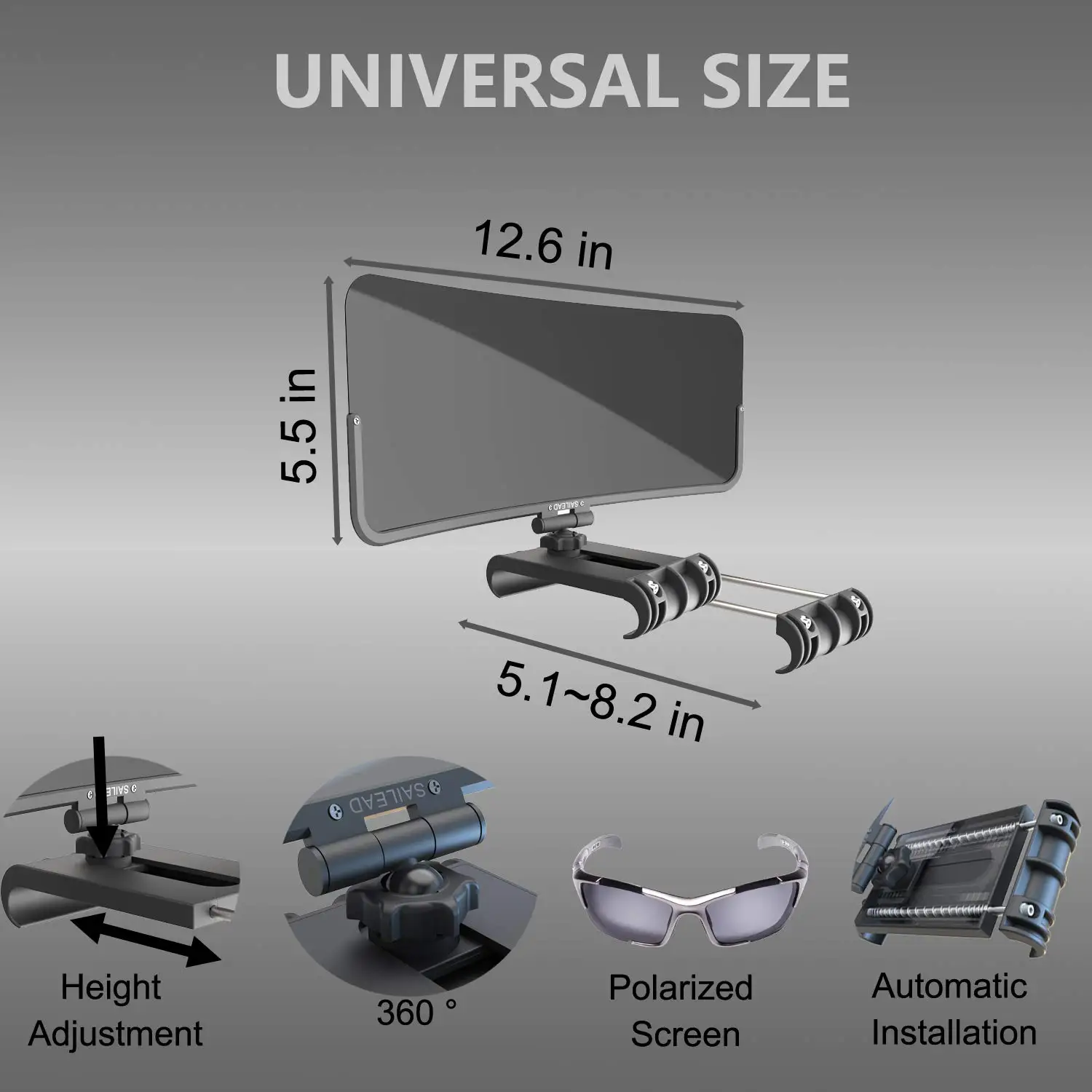 Car Sunshade Protection Sun Driving Visor Mirror Car Extender interior accessories