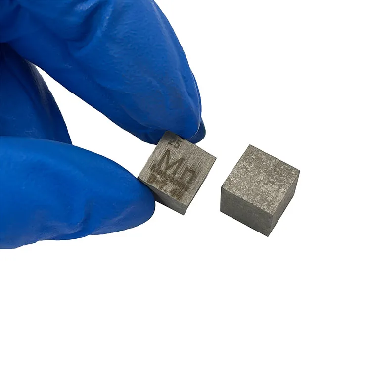 Customized 0.4' Inches Pure Manganese Cubes 99.9% 10mm Density Metal Manganese Mn Cubes for Laboratory Study