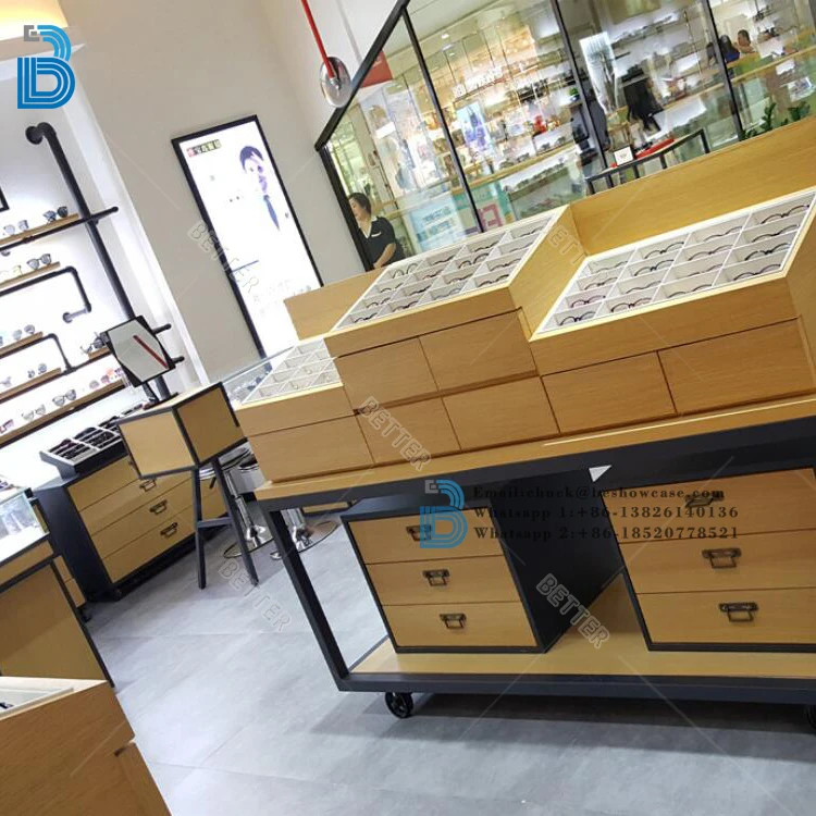 Customized optical store wall mount sunglasses display holder rack eyewear displays