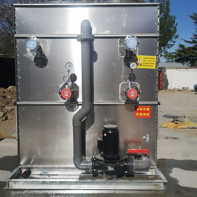 Hot Sale Copper Coil Ss304 Metal Evaporative Frp Industrial Closed Cooling Tower