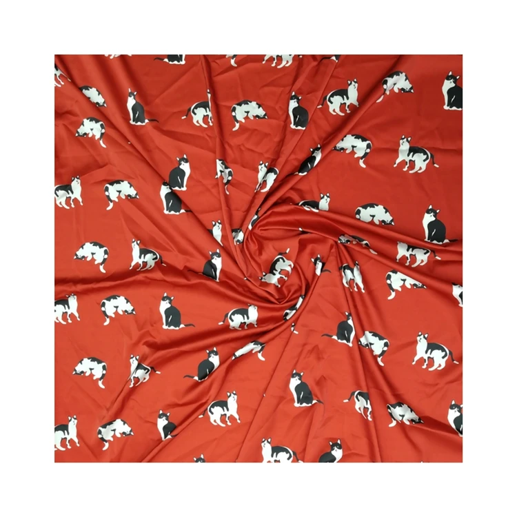 No MOQ Fashion and Popular Flower Printing Anti-wrinkle Soft Polyester Lycra Fabric