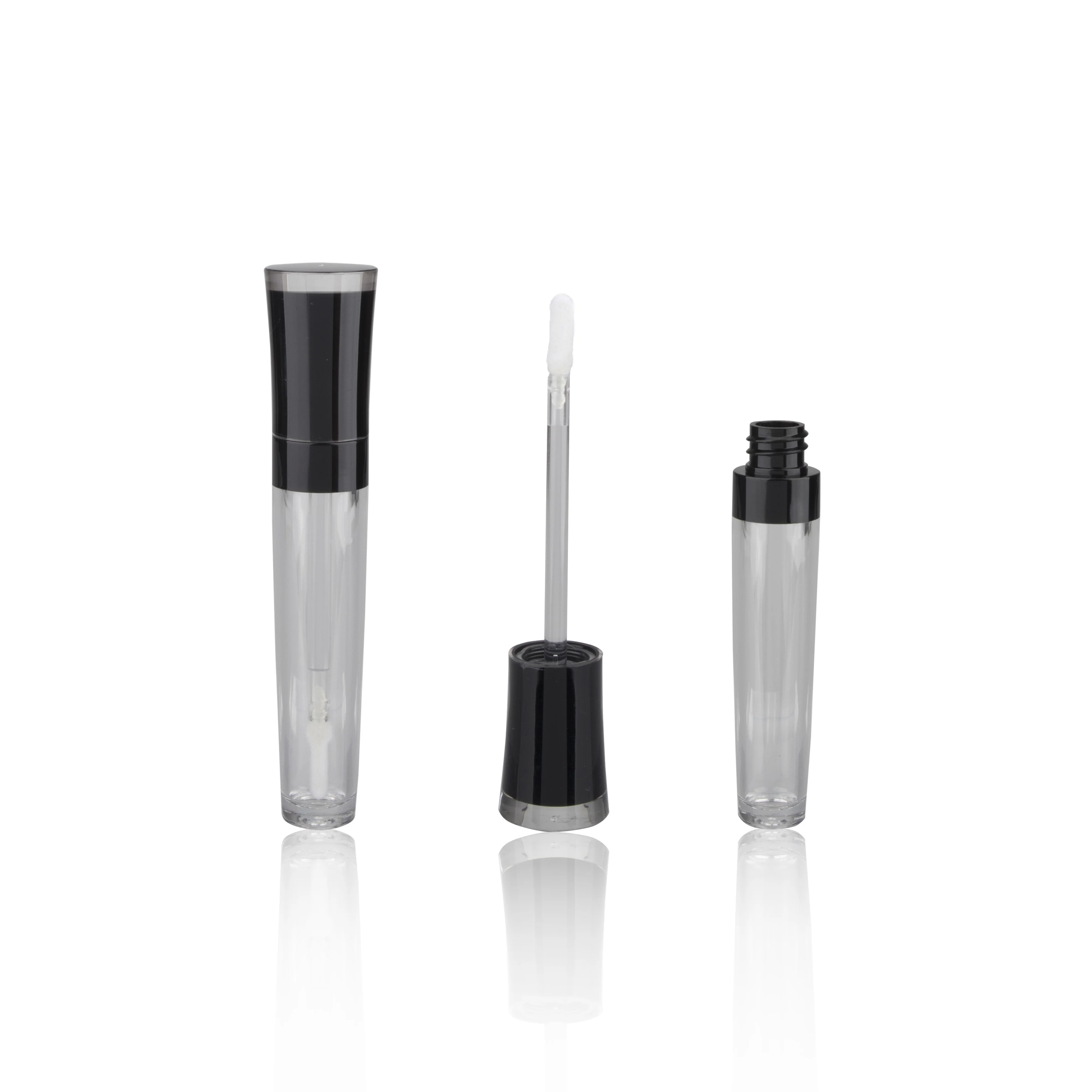 Custom Lip Oil Wand Lip Gloss Tubes Container with box and Logo Big Brush Applicator Lip Gloss Packaging Wand Tube With Stopper