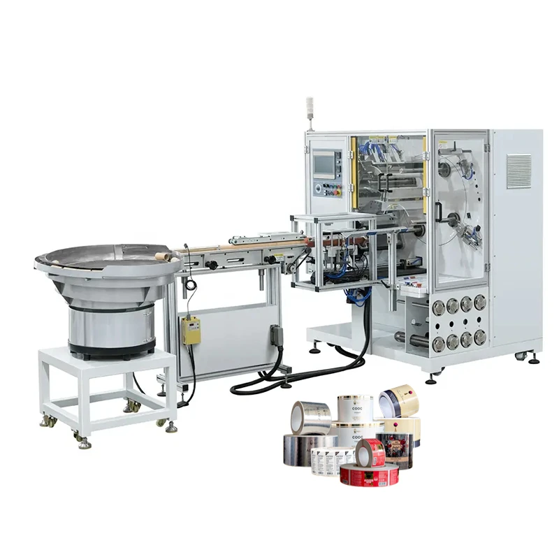 Full servo continuous label roll automatic loading aluminum foil rewinding machine
