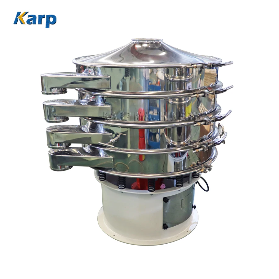 Stainless Steel 316L Sea Salt Circular Vibrating Screening Sieving Sifter Machine