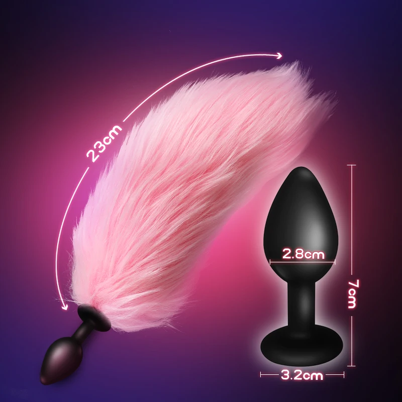 2021 New bdsm Shapeable Detachable LED Cosplay Fox Tail Anal Butt Plug but plug with Tail for anal sex toys