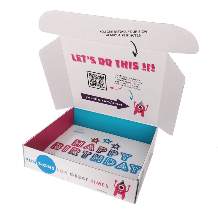 Recyclable custom shipping box Custom logo luxury paper hair wig packaging box Custom mail-order boxes