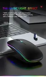 Rechargeable LED RGB 2.4Ghz Wireless Mouse Rechargeable Color Gaming Mouse