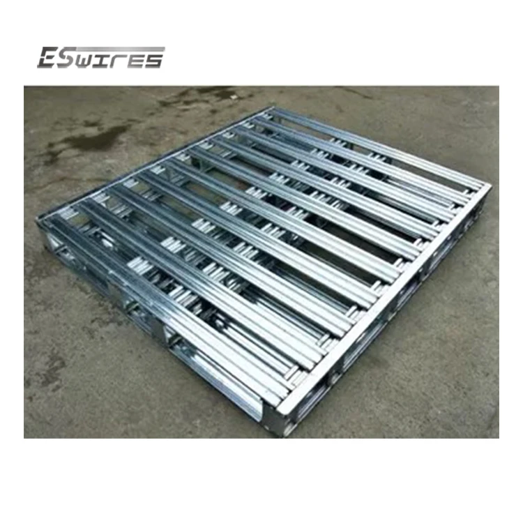 Light duty steel galvanized warehousing sheet flat metal steel pallet with forklift