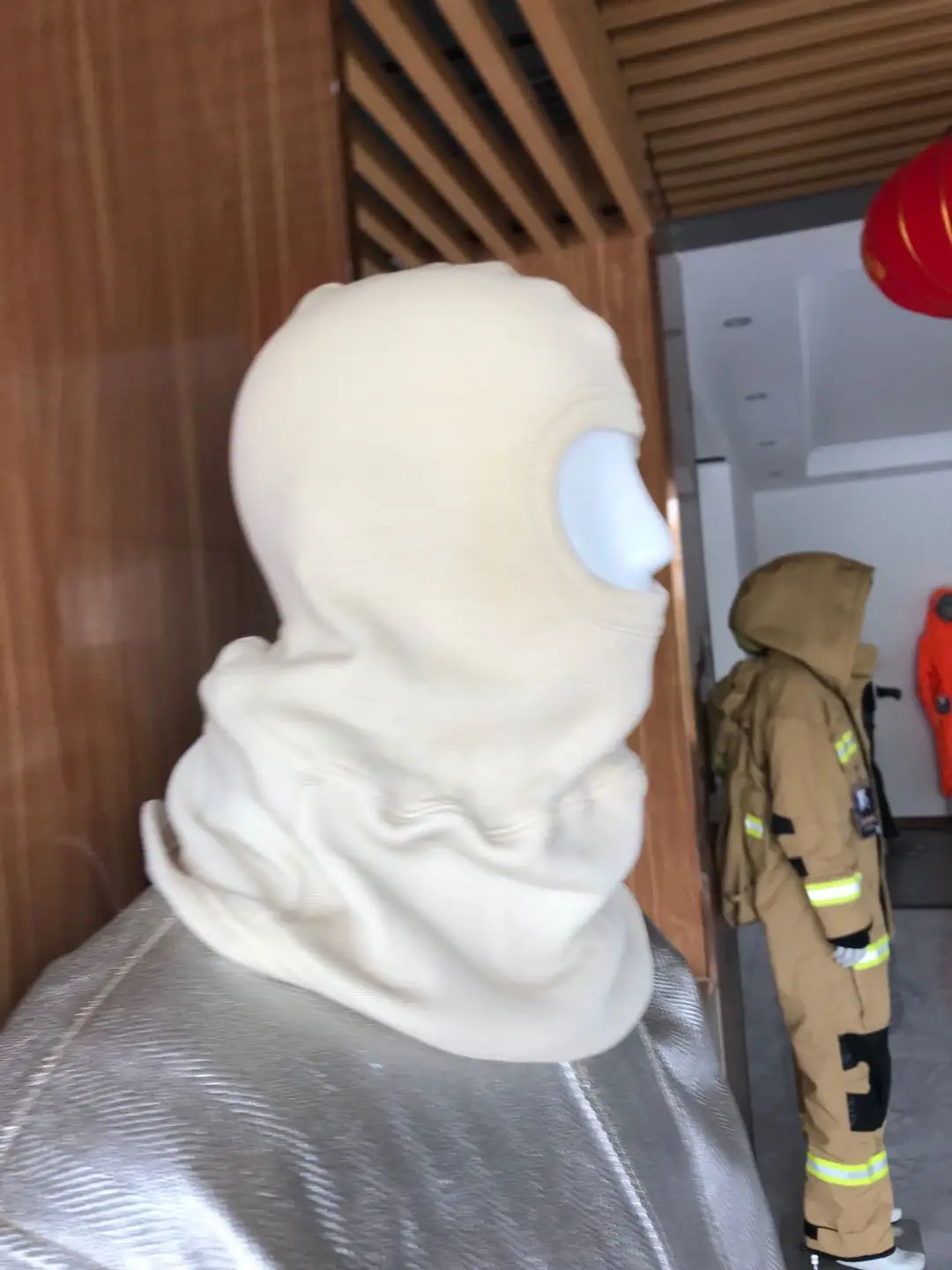 EN Aramid heat resistant Firefighting anti flash hoods for fireman double layer