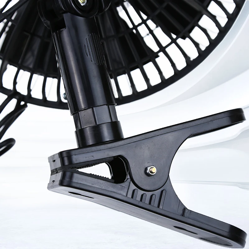 11inch Fan For Car 12V/24V 16 Blades Electric Car Fan Auto Cooling Air Oscillating Car Fans For Truck SUV RV Boat