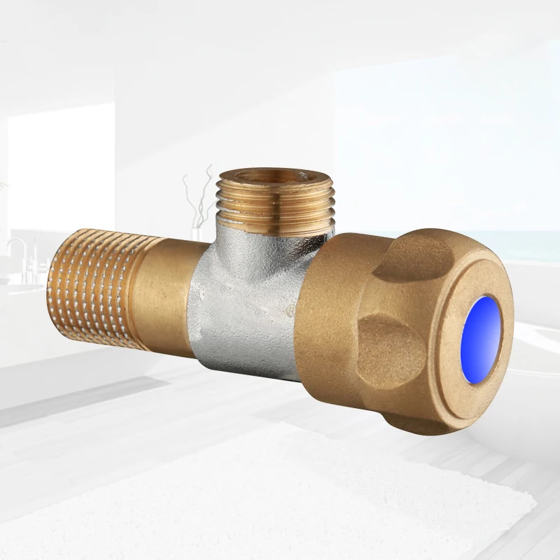 Good quality All copper Triangle valve G1/2 90 degree wall mounted Brass body brass handle angle valve for bathroom