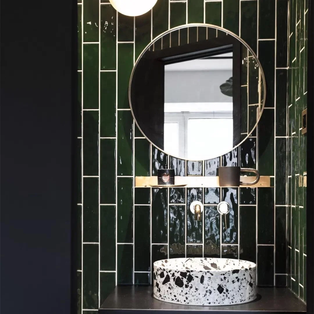 Bentu HUI round lavabo bathroom terrazzo luxury wash basins and sinks hotel project freestanding