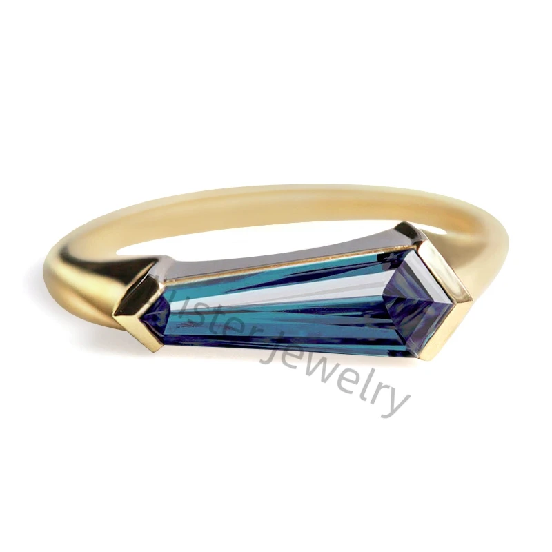 Luster jewellery custom 10/14k moissanite silver 925 alexandrite women rings 18k gold