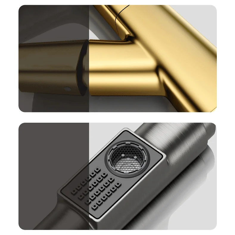 Pull Out Basin Faucet Hot and Cold Mixer Single Handle Taps Brass Basin Taps Lavatory Faucet Bathroom Thermostatic Faucets