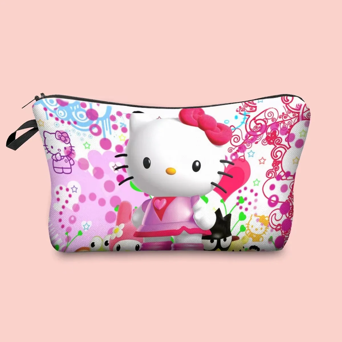 Wholesale good quality colorful multifunction canvas makeup bag travel storage pouch coins canvas bag with zipper