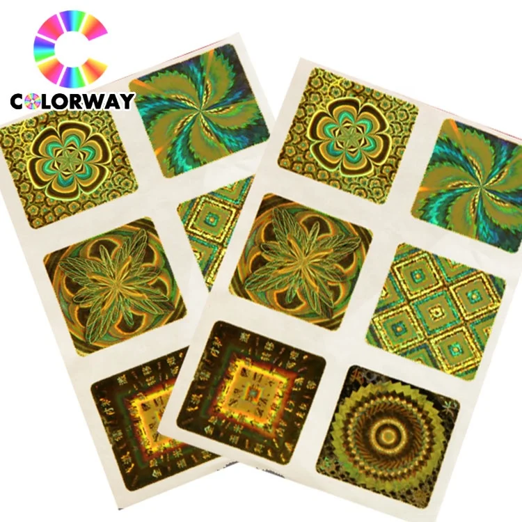 3D Custom Transparent Hologram printing Hologram Security Code Sticker Sheet Label