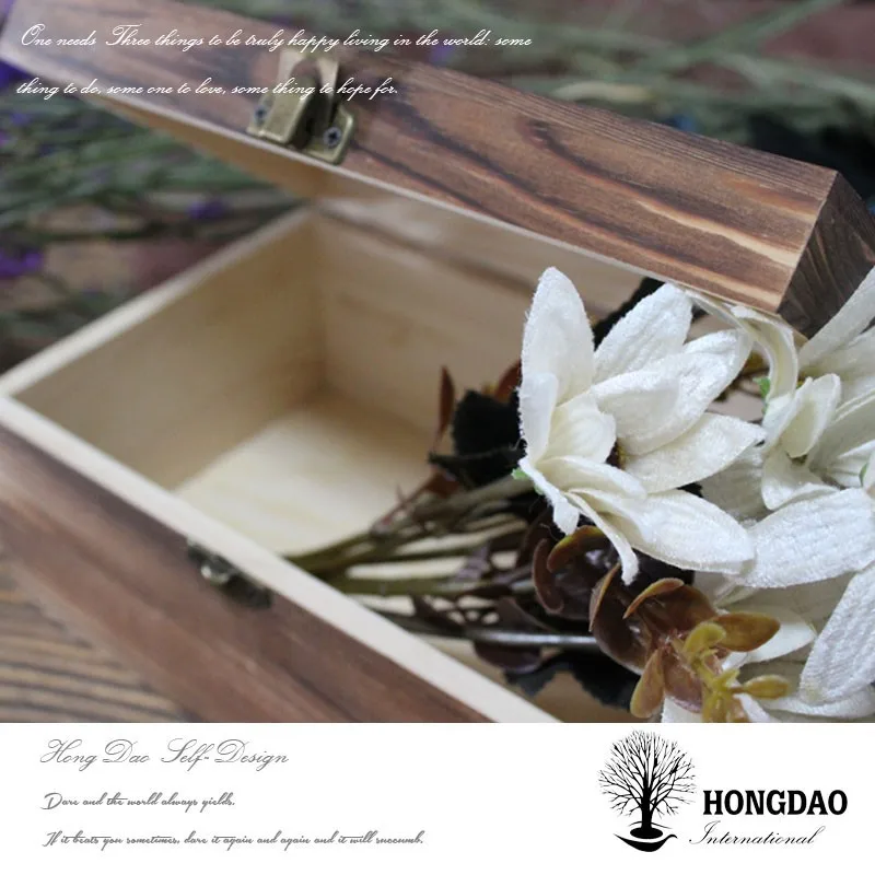 HONGDAO wooden compartment boxes wooden coin box wooden boxes with sliding lid