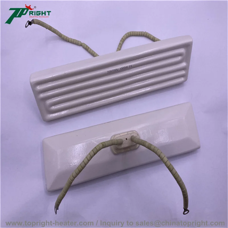 245*60mm 250v 1000w electric heater far infrared ir ceramic heating panel for thermoforming machine