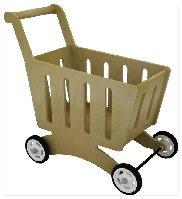 Nashow Hot Montessori Educational preschool furniture kid push cart pretend supermarket furniture block trolley
