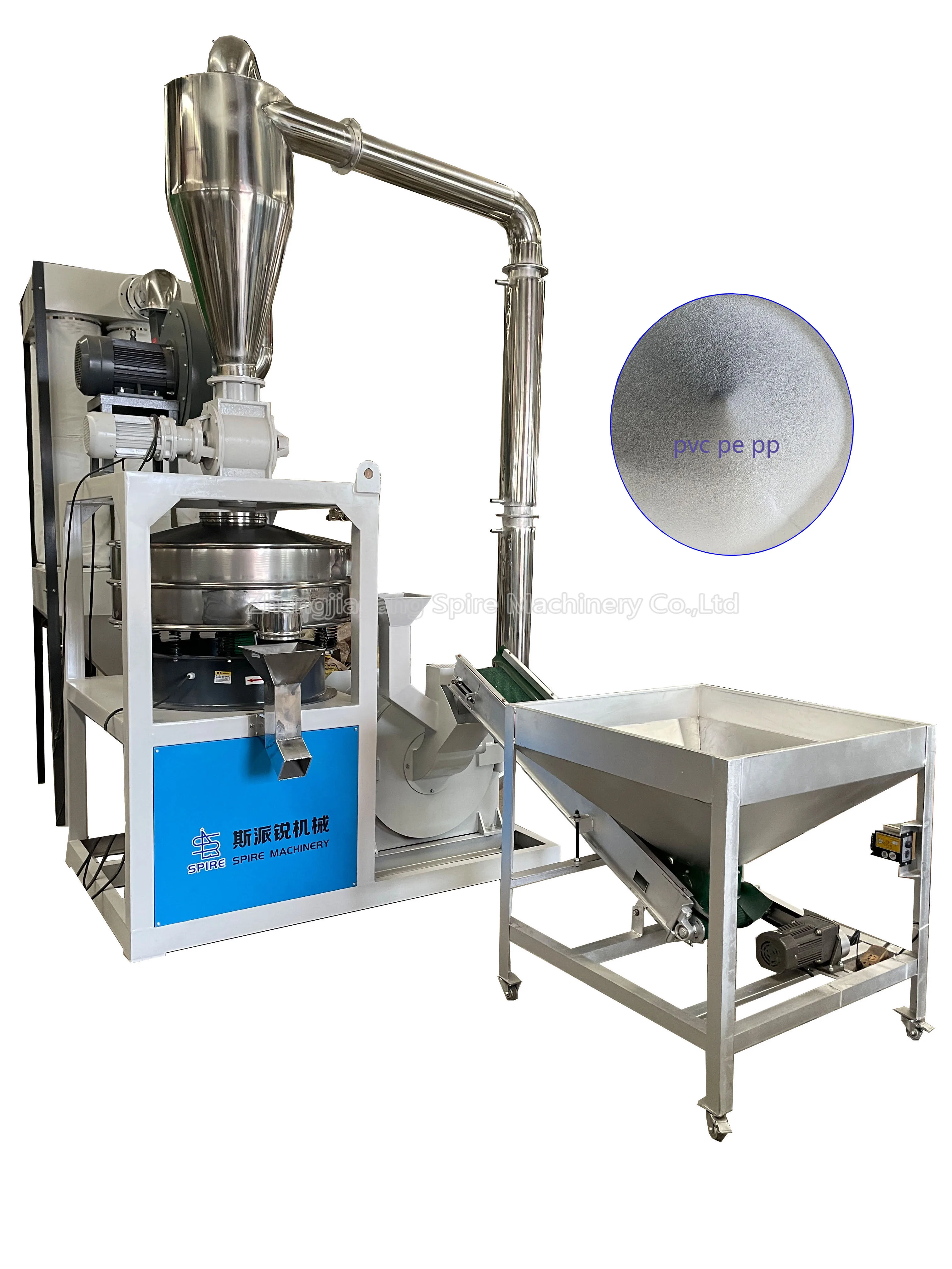 Plastic disc turbine Pvc-Pp-Pe grinding and milling machine Particle pulverizer