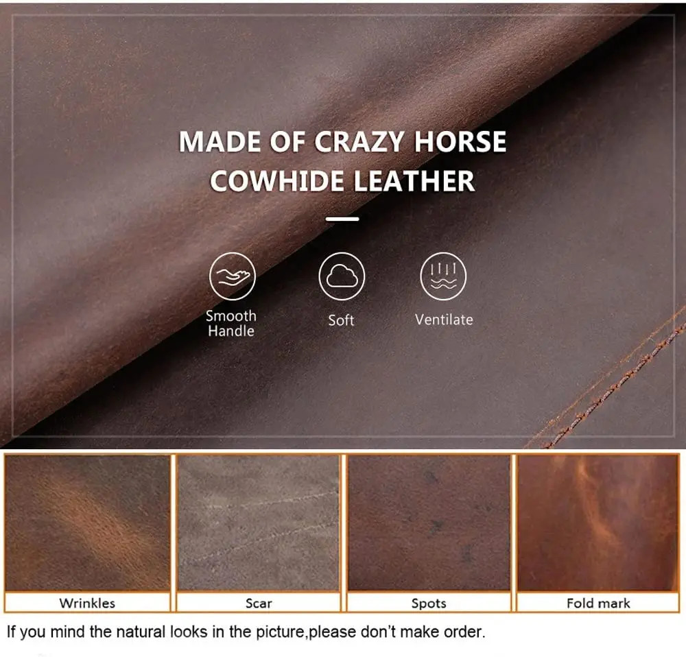 Genius Leather Pencil Case - Double Zippered Pen Pouch for School, Work and Office