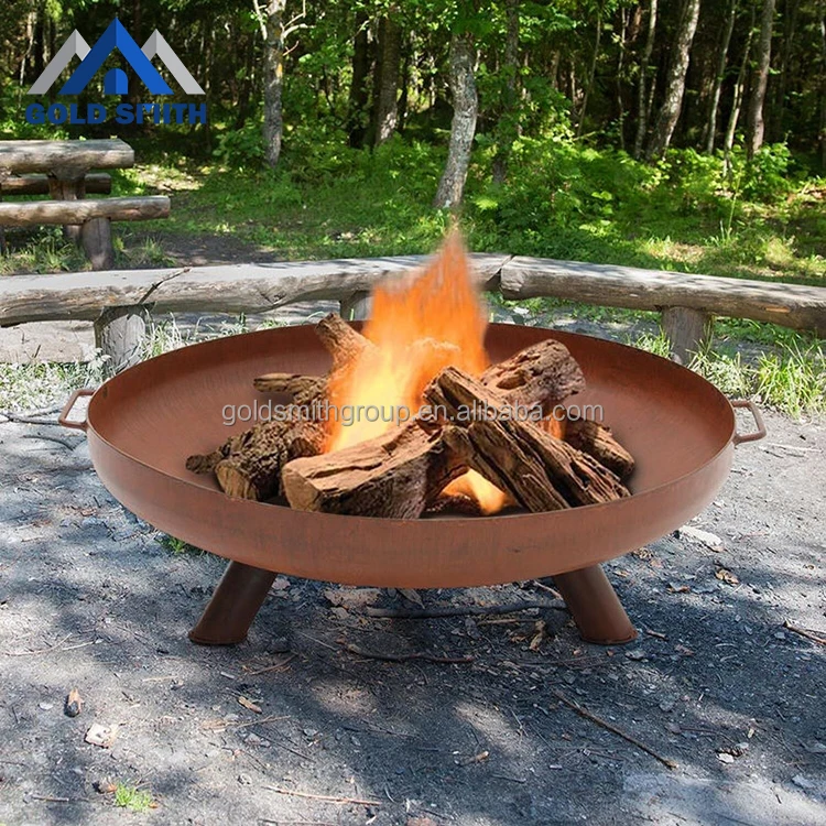 Welded Cast Iron Outdoor Heating Wood-Burning Fire Pit Bowl for Backyard