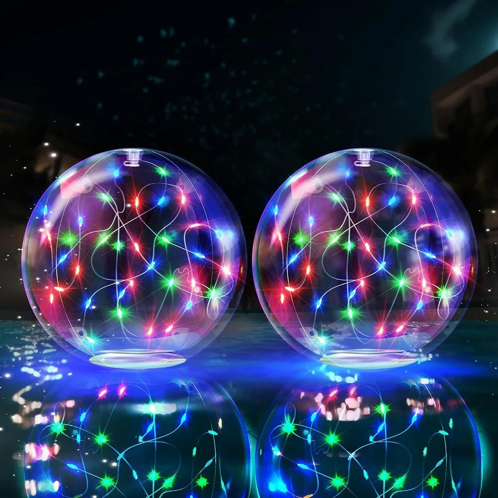 LED Luminous Ball Outdoor Waterproof Pool Decoration Beach Ball Courtyard Solar Luminous Ball Light
