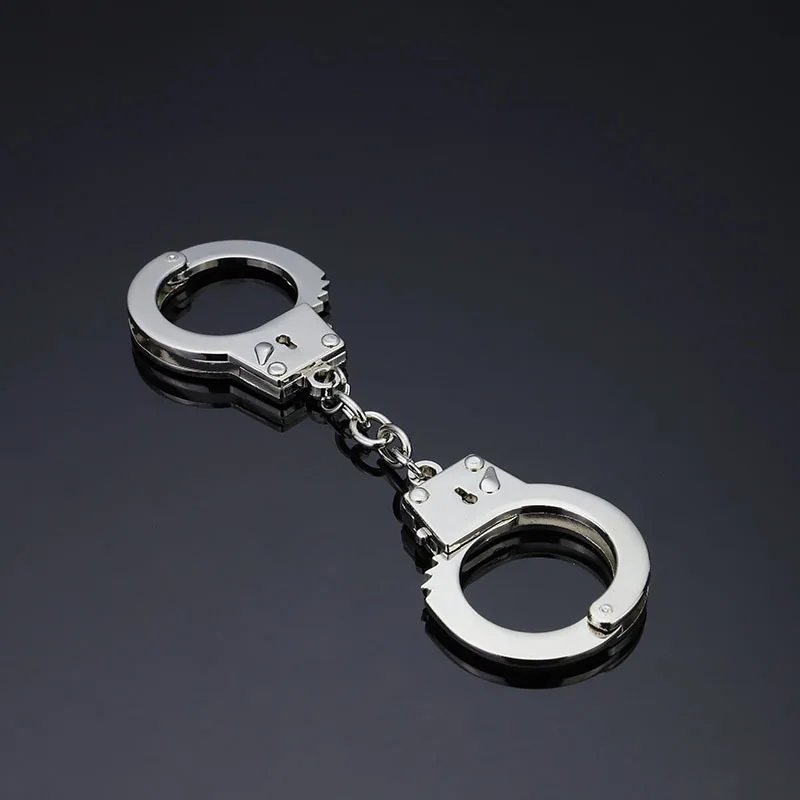 42mm*34mm Wholesale Newest and Fashionable Outdoor Metal Mini Handcuffs Keychains Metal Crafts Souvenirs and Gifts