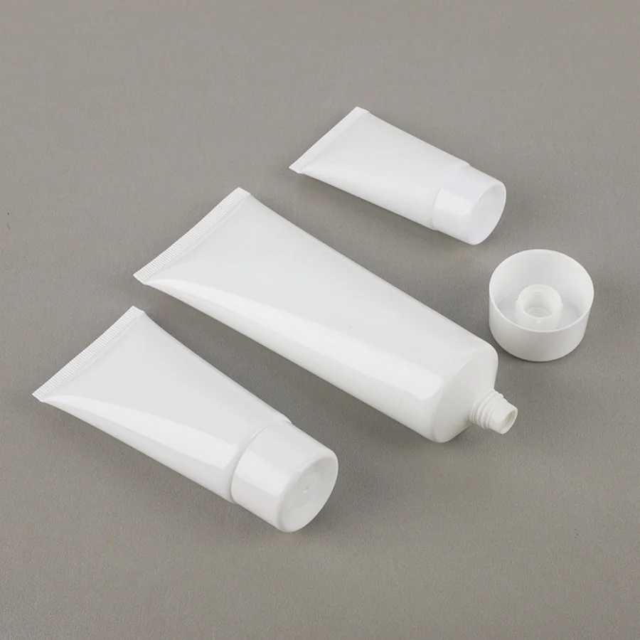Оптовая продажа мягкие белые круглые пластиковые косметические трубки с индивидуальным логотипом