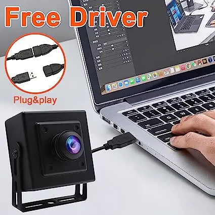 Box USB Camera Aluminum Mini Case Webcam 170 Degree Fisheye Wide Angle Lens with 640x480 Pixel VGA Webcam