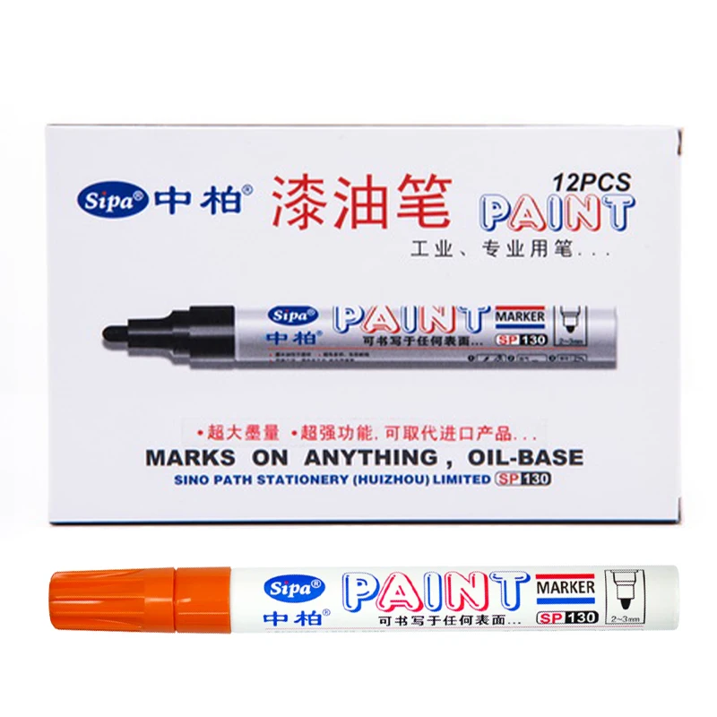 SIPA SP130 Color palette High resistance to chemicals Compatible with various surfaces Resistant to fading Paint Marker