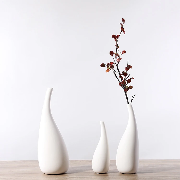 Современные керамические вазы в скандинавском стиле украшения белая неглазурованная засушенная Цветочная композиция креативное