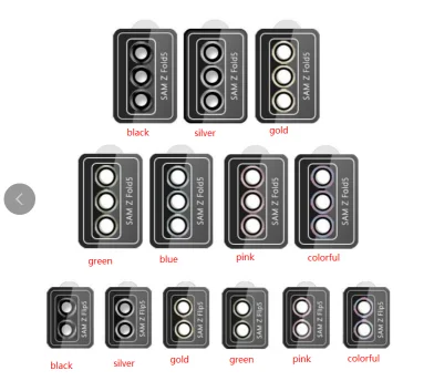 Aluminum Metal Lens Ring Glass for Samsung Z Fold 4 5 Z Flip 5 Camera Lens Screen Protector for Galaxy Z Fold 5 4 Camera Glass