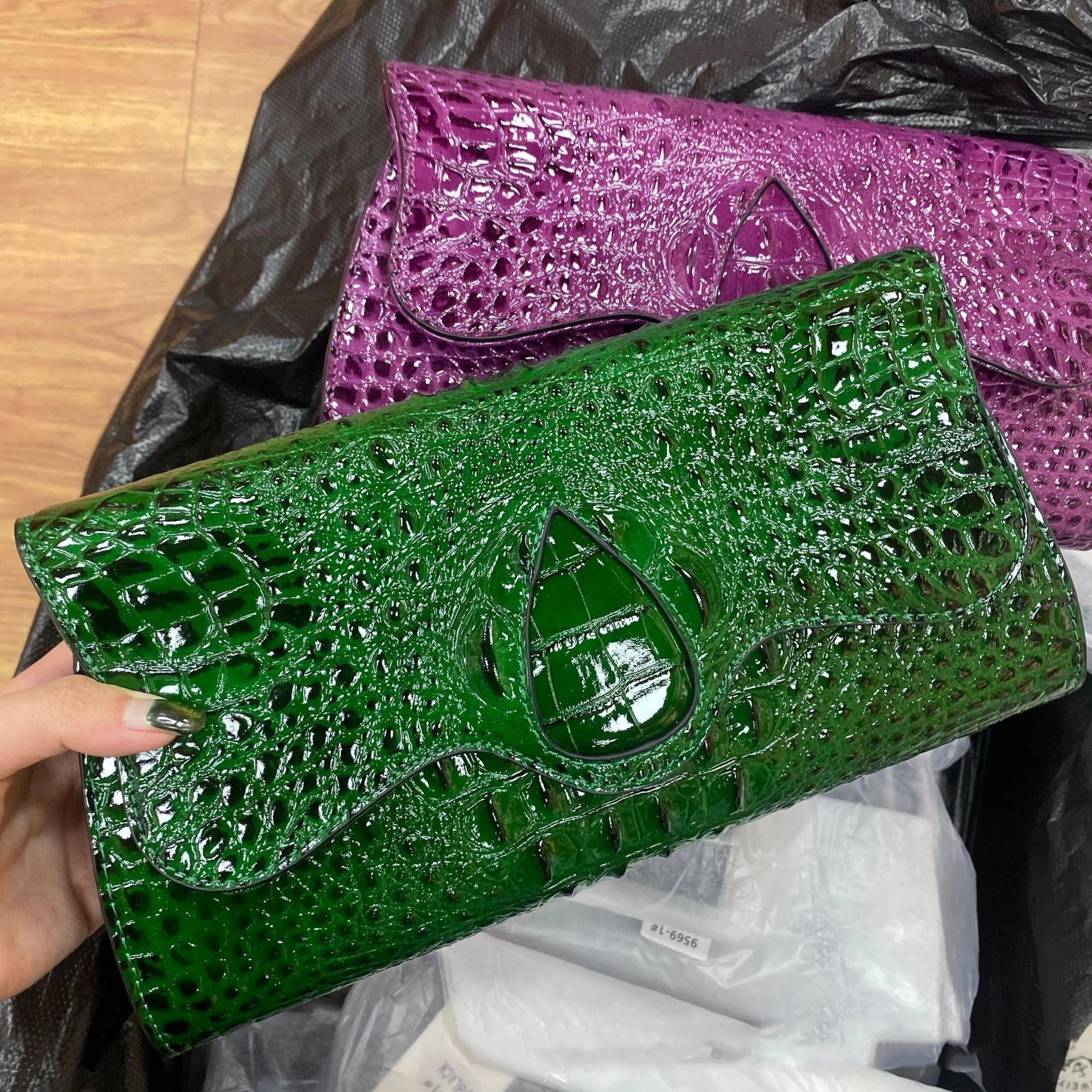 Crocodile Leather Bridal Clutch Hand Bag Wedding Evening Purse Women Party Dinner Envelope Bridal Luxury Satchels Classy Handbag