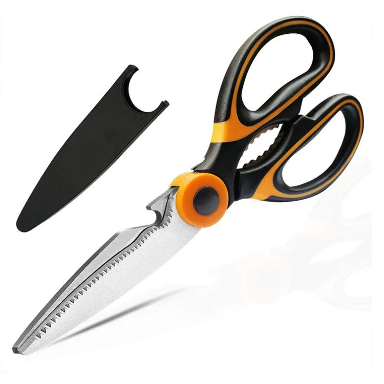 QY-5042Kitchen Shears Premium Heavy Duty Shears Ultra Sharp Stainless Steel Multi-function Kitchen Scissors for Chicken