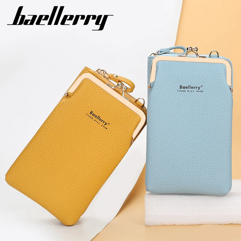 Baellerry crossbody shoulder bag custom leather bags Long Coin Purse wallet carteras mujeres