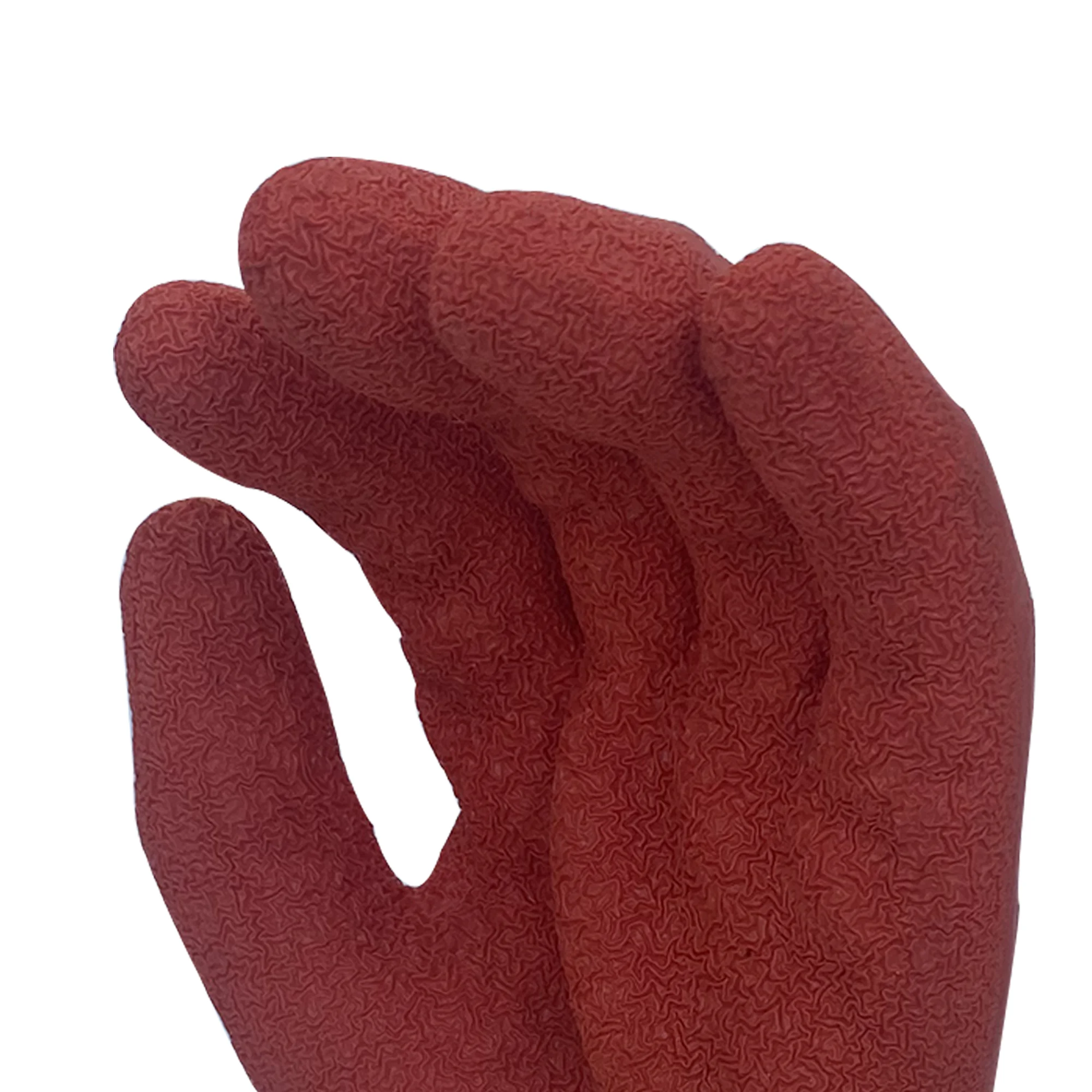 Cheap Rubber Palm Scaffolding and Builders Work Gloves, Polycotton Latex Grip Gloves