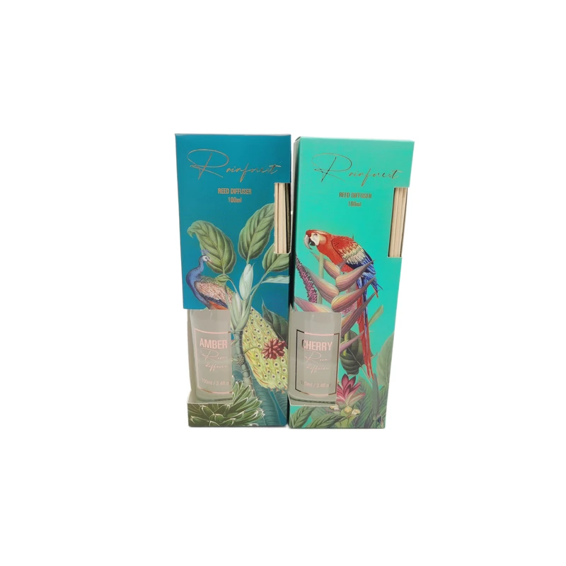 Cherry Perfume Aromatic Room Odor Diffuser Glass Bottle Amber Reed Diffuser for home scents and spa wellness Aromatheropy