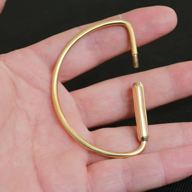 
Custom-made Brass Articles For Daily Use Small Parts Key Ring D-shaped Metal Keyring 