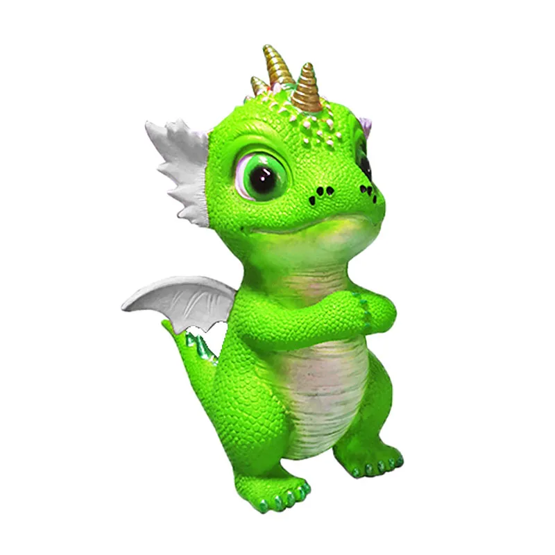 Factory customized Random color resin crafts, cute angel dinosaur ornaments for small dinosaurs Various colors