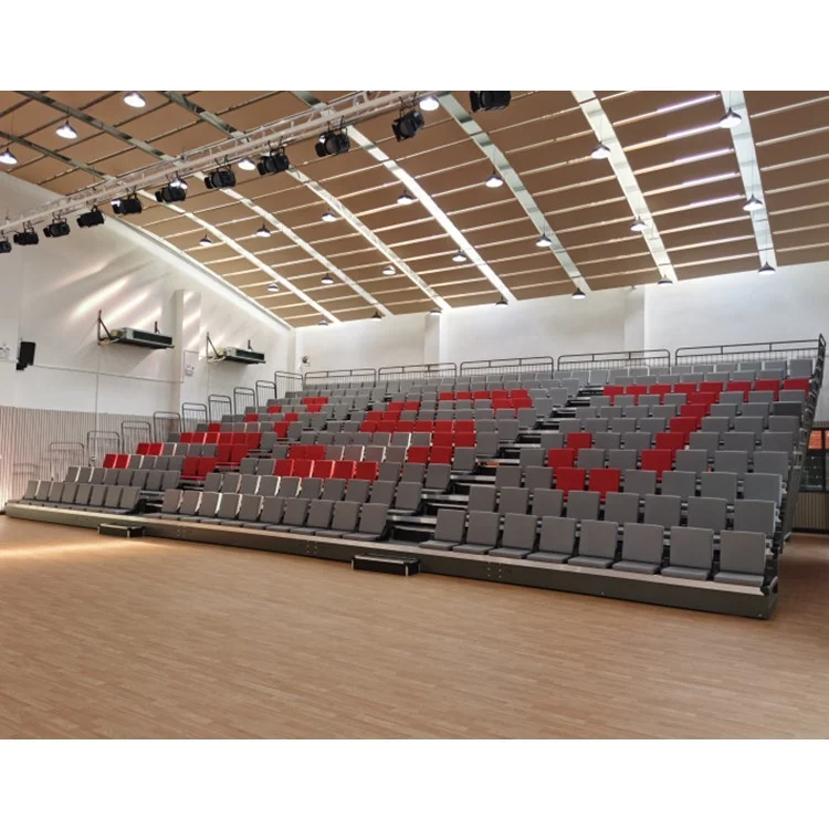 Retractable Grandst And Electric Bleachers Seat Portable Metal Durable Stadium Bleacher Foldable Seat