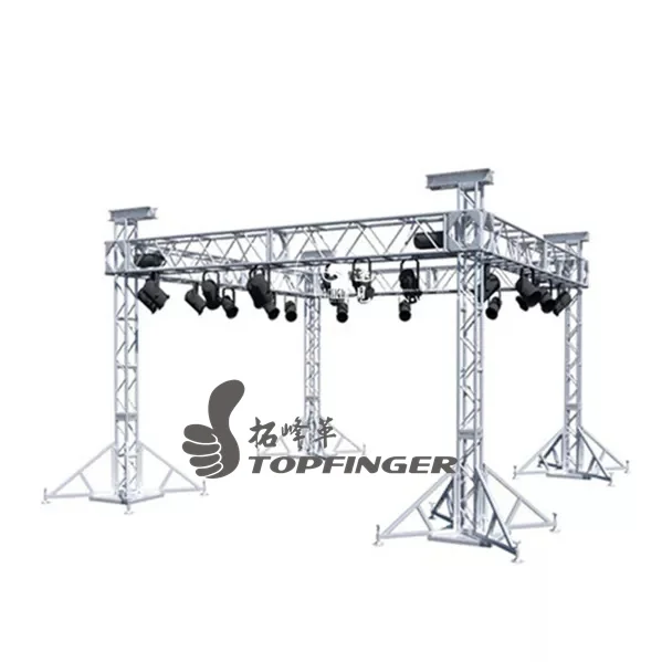 factory price truss aluminum square lighting trus  China wholesale cheap aluminum spigot lighting truss system factory price