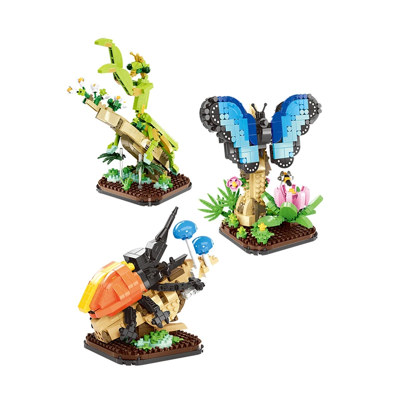 New Arrival Unisex Micro Particle Building Blocks Plastic Puzzle Toy Insect Toy Bricks Educational Toy Children