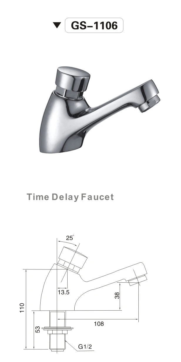 Hot Sale Self-Closing Bathroom Basin Faucet High Quality Time Delay Faucet