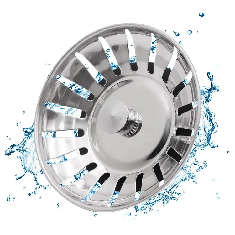 Hot Selling UK  Version 78mm 79mm 80mm 83mm SS304/201 Round Stainless Steel Wastes Sink Strainer Filter