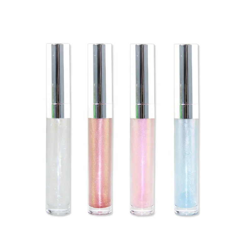 
Private label makeup pink blue holographic lipstick liquid lip gloss glossy lipgloss no brand lip tint 