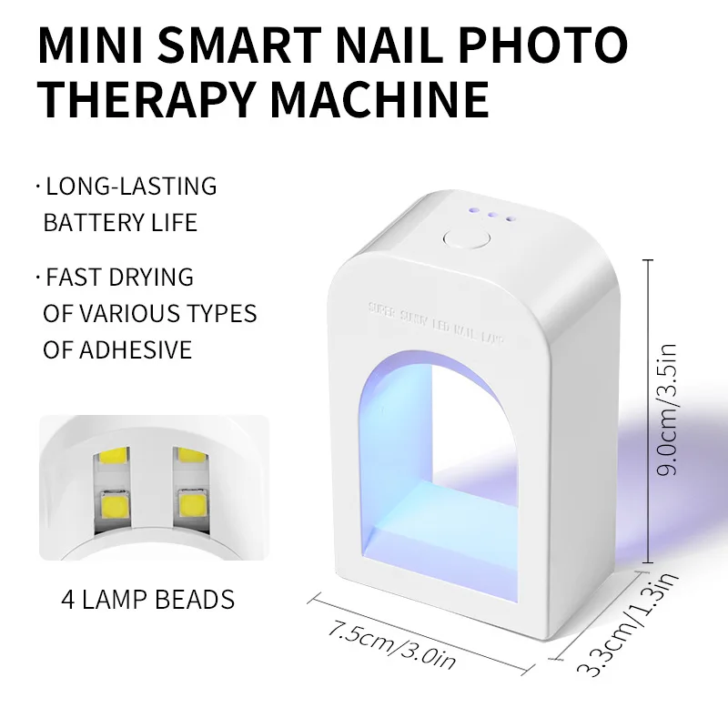 Mini Nail Dryer Machine Micro UV LED Lamp Portable USB Nail Gel Curing Machine Foldable Nail Polish Fast Lighting