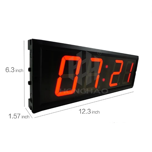 Hong hao remote control HH: mm large LED countdown clock timer indoor single-sided red aluminum frame is durable