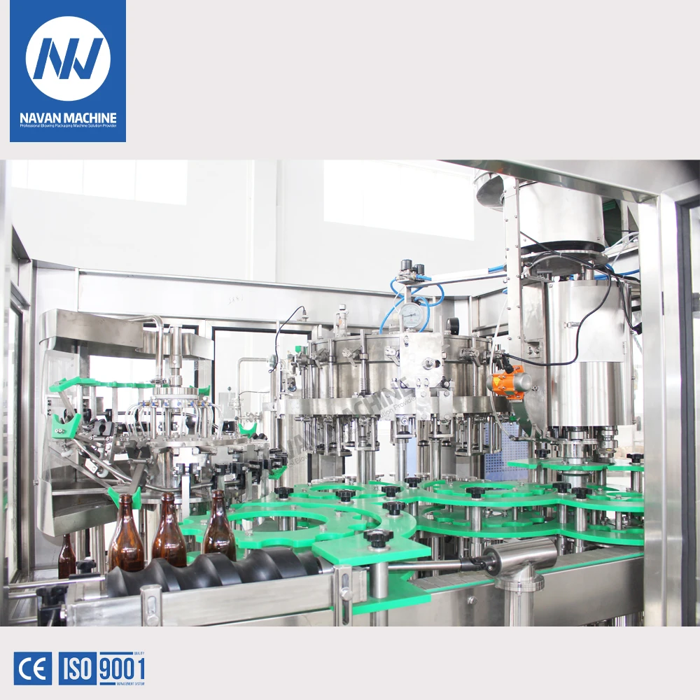 Navan Machine Full Automatic Glass Bottle Beer Wine Gin Vodka Spirit Liquor Bottling Machine